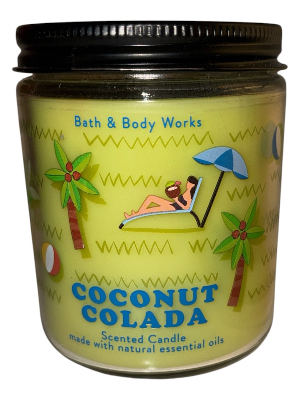 Bath & Body Works Coconut Colada Scented Candle 8 oz Jar Single Wick NWT